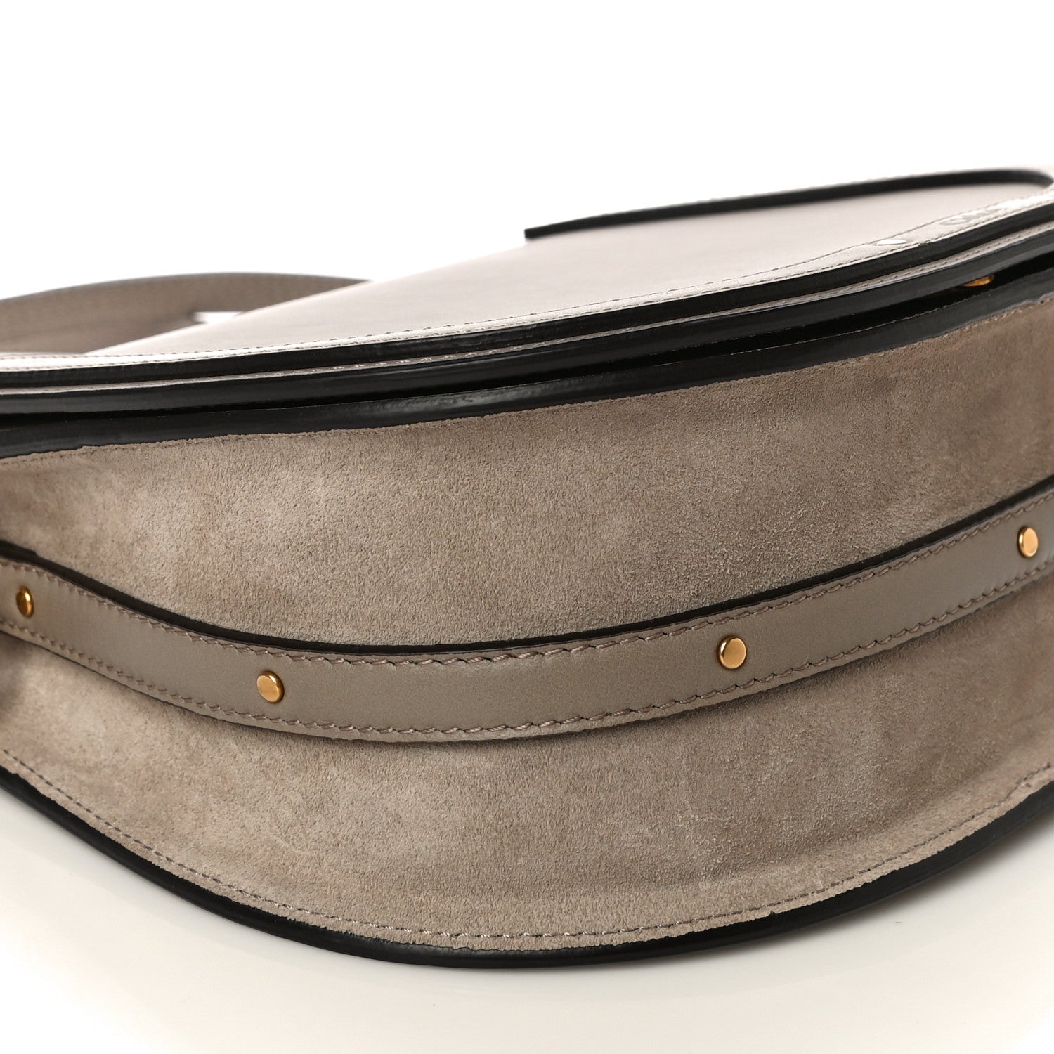 Chloe Calfskin Suede Medium Nile Bracelet Bag Motty Grey 8 of 9