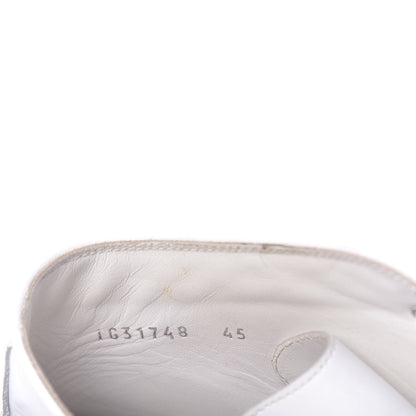 Chanel Calfskin Mens High Top Sneakers 45 White Black 8 of 12