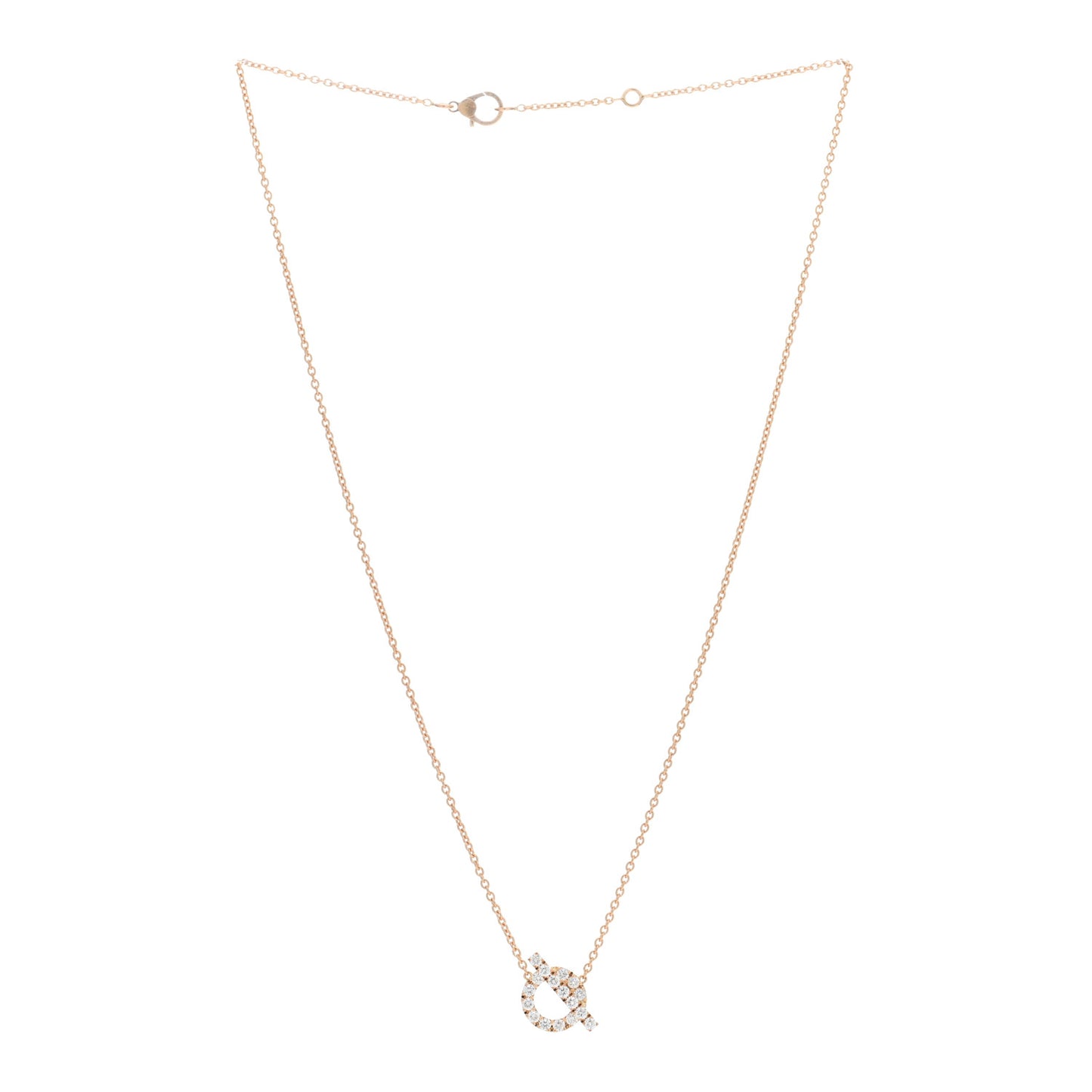 18K Rose Gold Diamond Finesse Pendant Necklace
