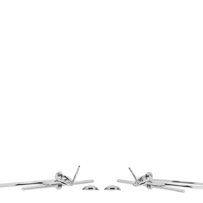 Hermes Sterling Silver MM Loop Earrings 3 of 4