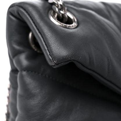 Saint Laurent Lambskin Quilted Small Loulou Puffer Monogram Chain Satchel Storm 11 of 11