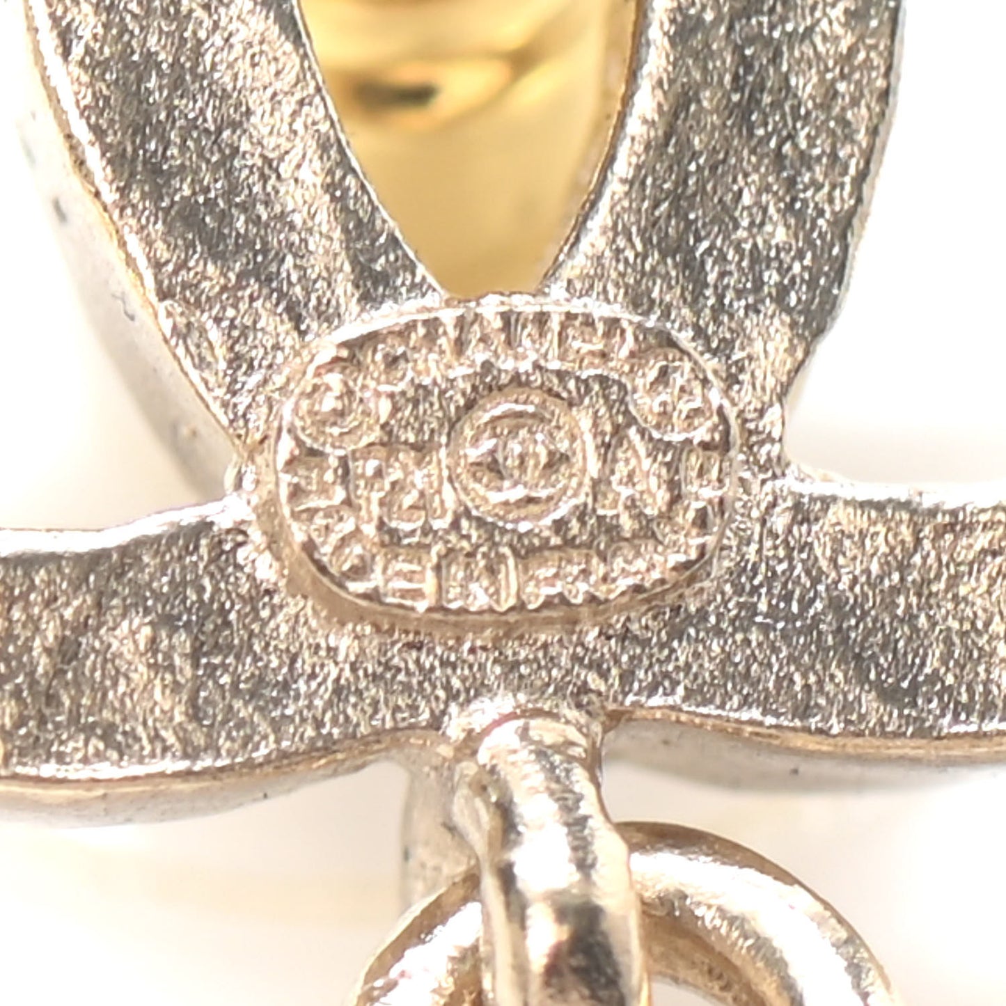 Crystal CC Medallion Drop Earrings Gold