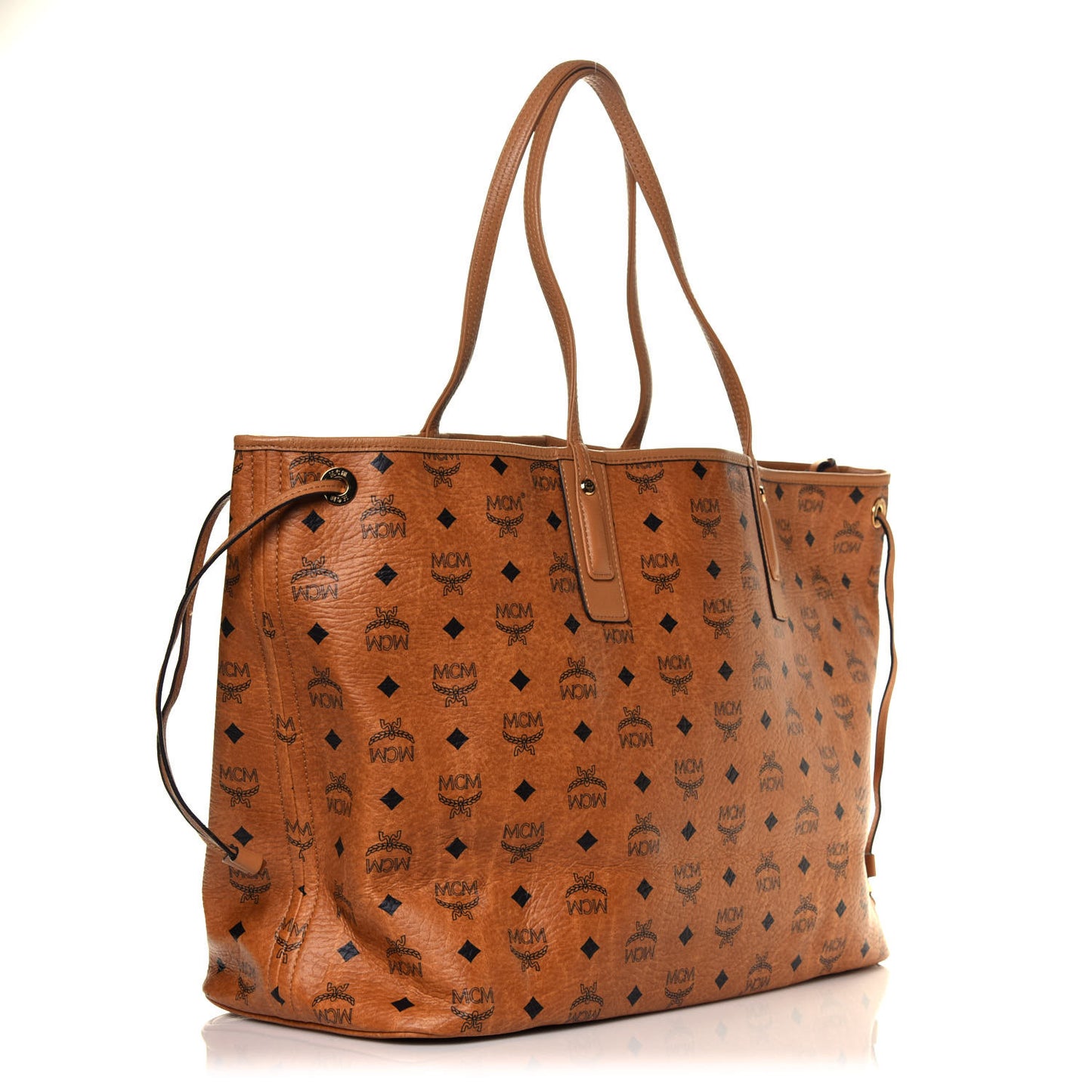 Visetos Large Liz Reversible Shopper Tote Cognac