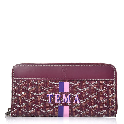 Goyard Goyardine Matignon Zip Around GM Wallet Burgundy 1 of 7