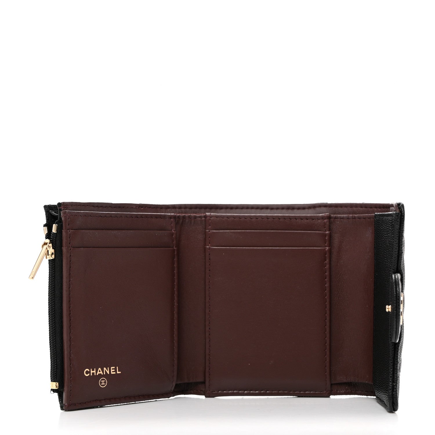 Chanel Caviar Quilted Compact Flap Wallet Black 6 of 9