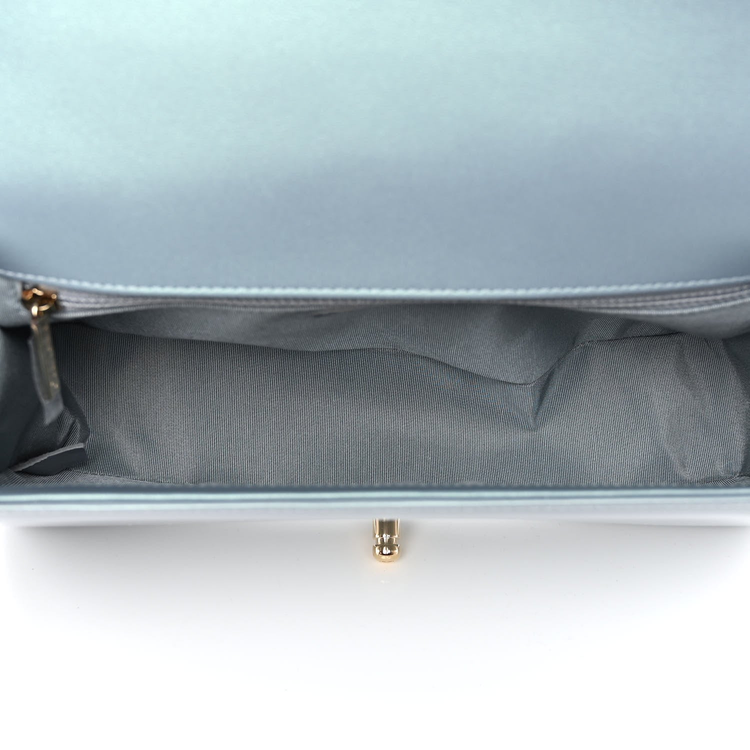 Chanel Iridescent Glazed Calfskin Quilted New Medium Boy Flap Light Blue 5 of 13