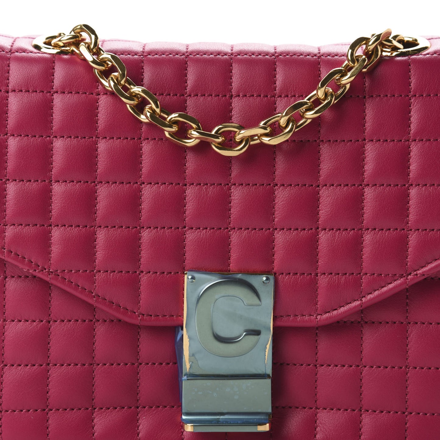 Calfskin Quilted Medium C Bag Pink