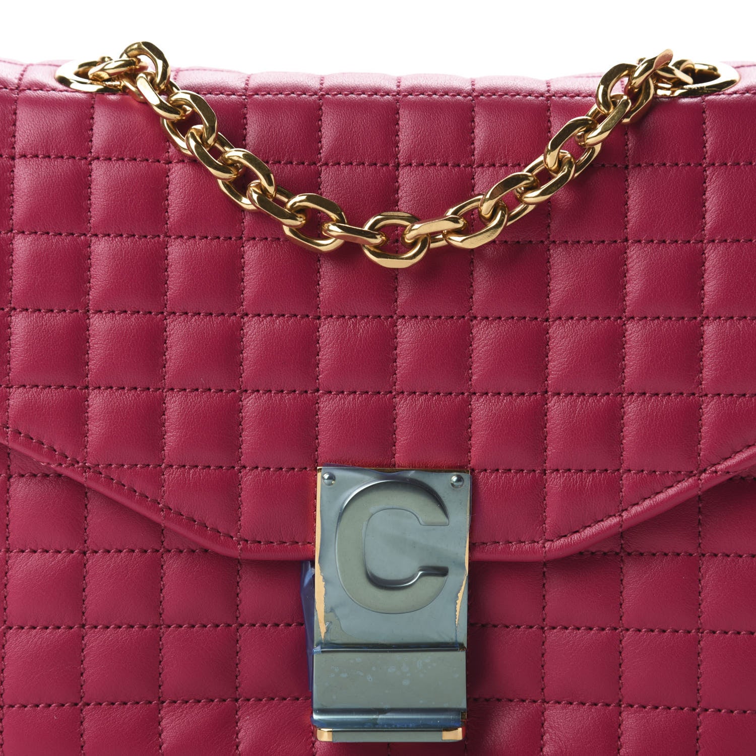 Celine Calfskin Quilted Medium C Bag Pink 11 of 11