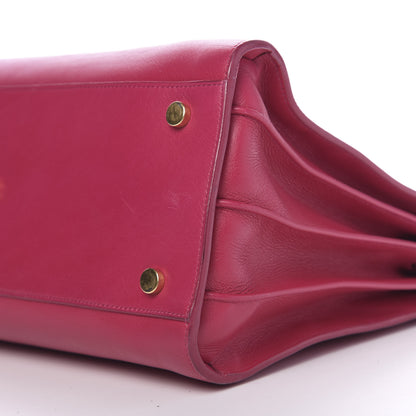 Saint Laurent Calfskin Small Sac De Jour Fuchsia 9 of 10