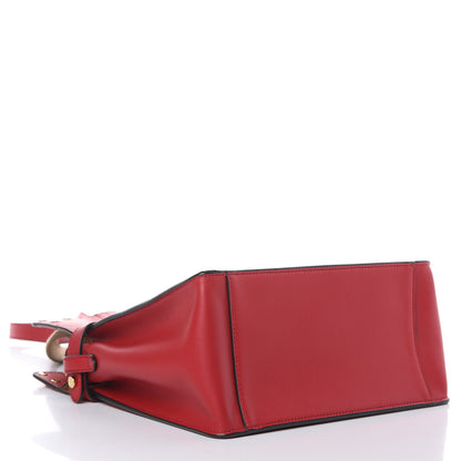 Fendi Vitello Grace Suede Small Flip Tote Fragola Marrone 7 of 12