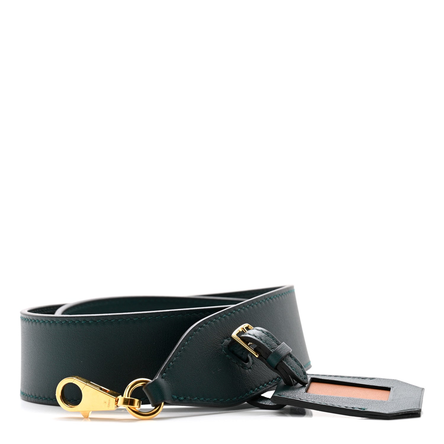 Hermes Swift 38mm Etiquette Shoulder Strap Vert Cypress 1 of 6