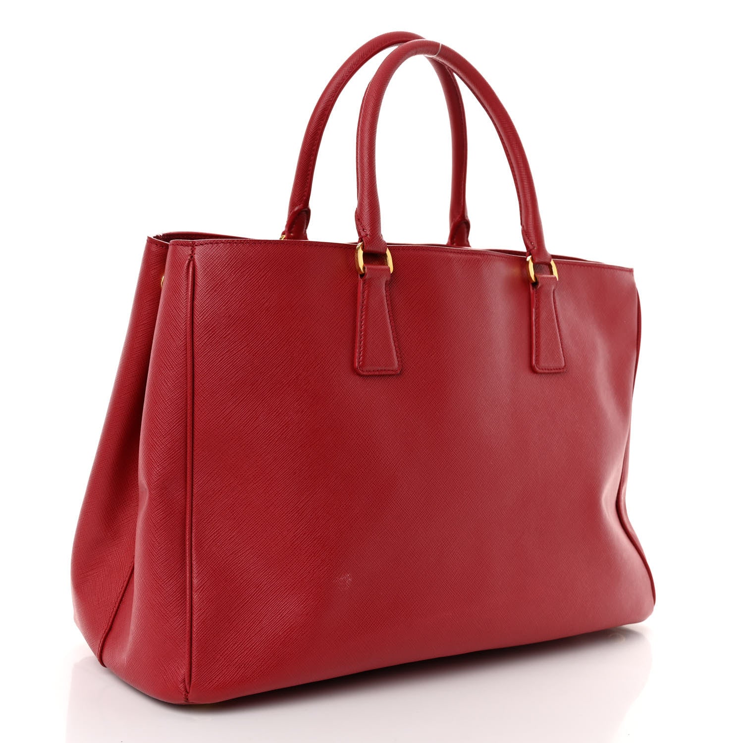 Prada Saffiano Lux Large Tote Fuoco 3 of 10