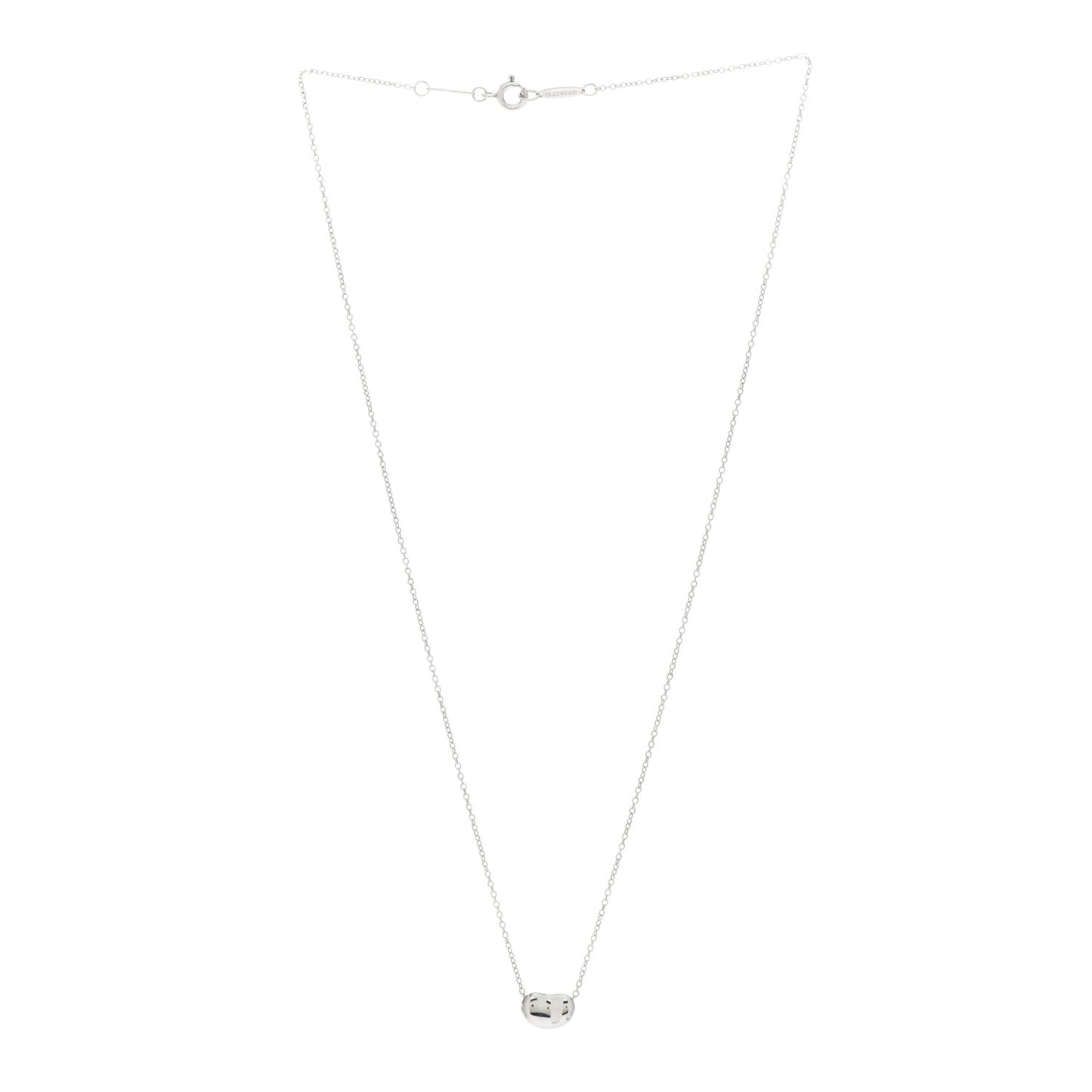Sterling Silver 9mm Elsa Peretti Bean Pendant Necklace