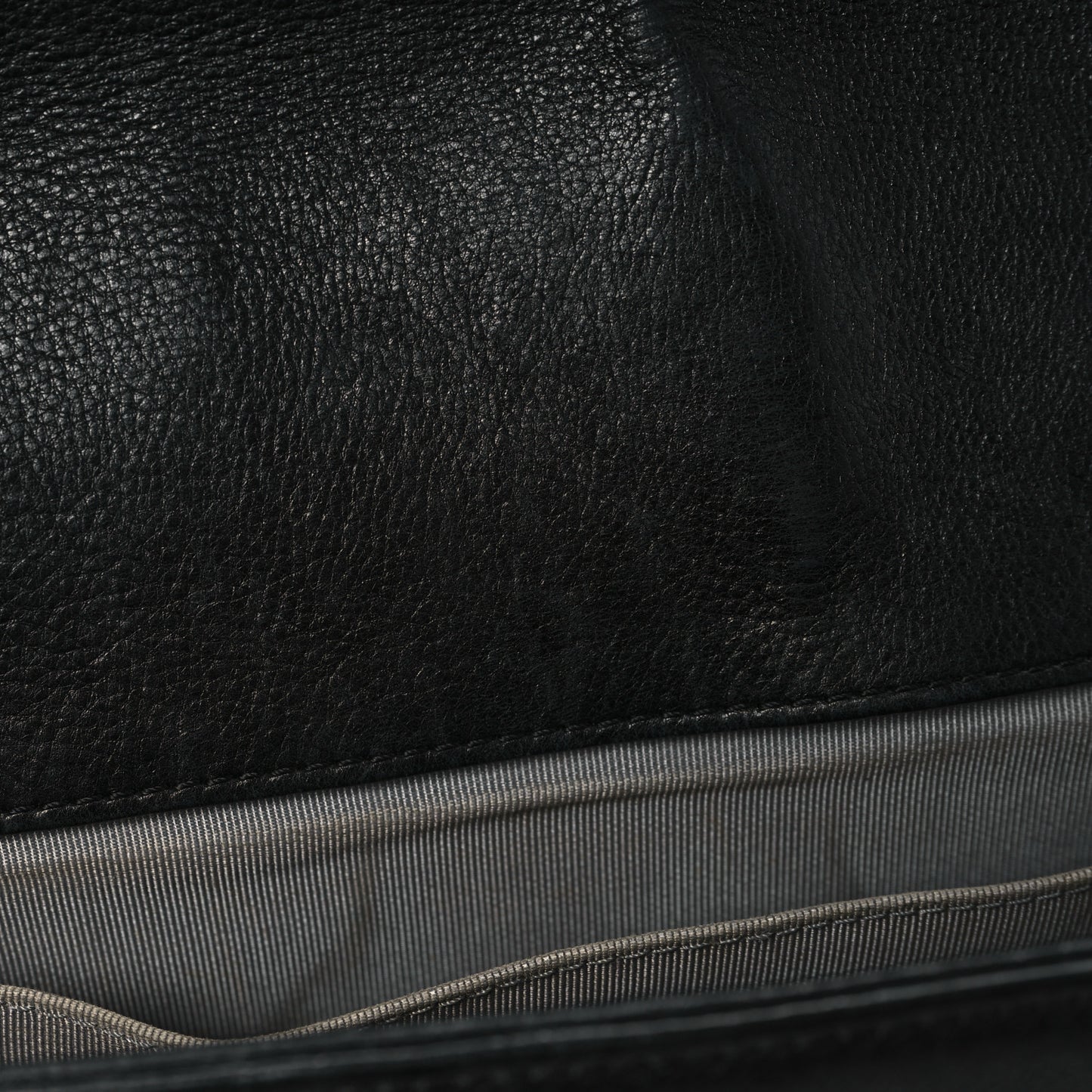 Calfskin Double Stitch Medium Boy Flap Black