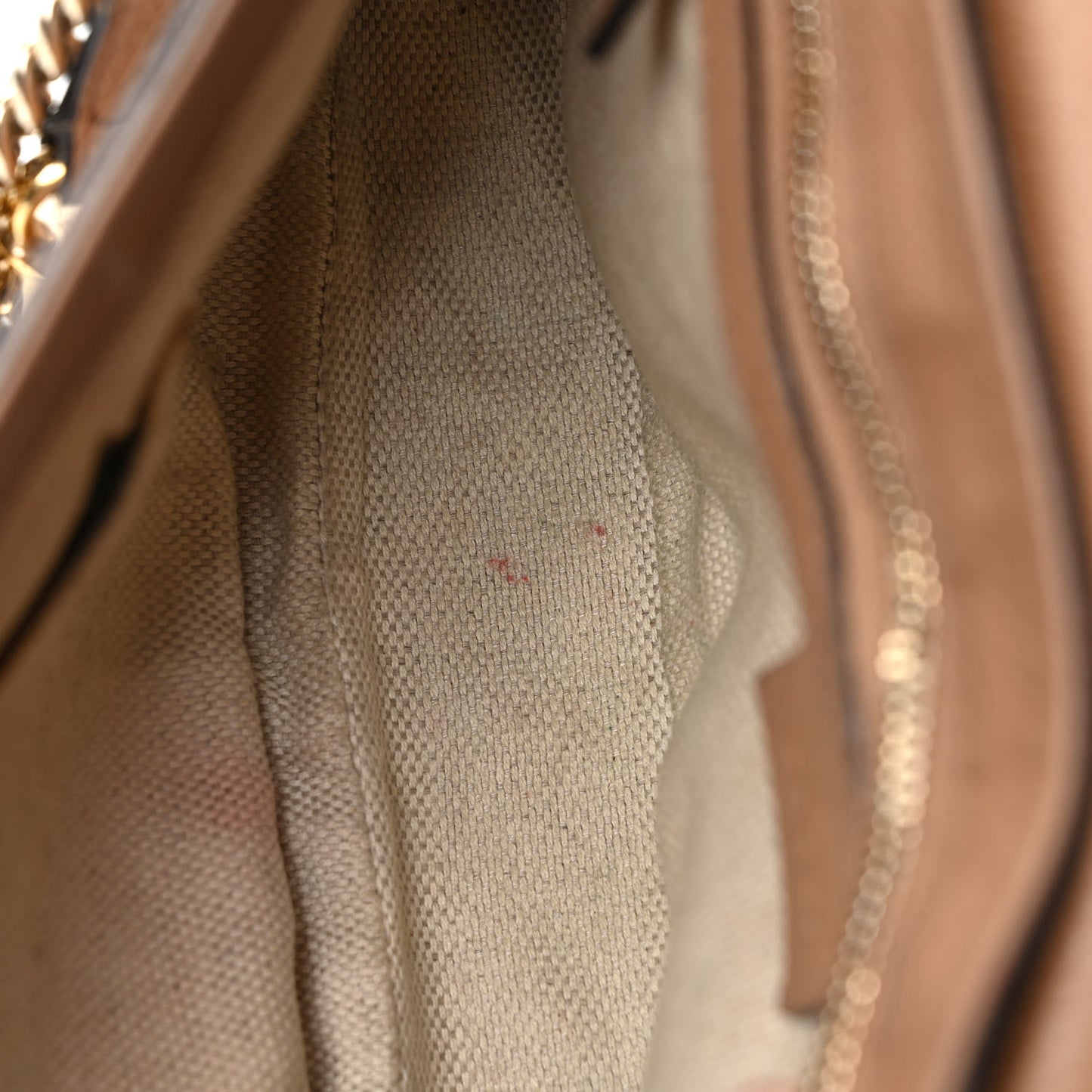 Pebbled Calfskin Medium Soho Flap Crossbody Camelia