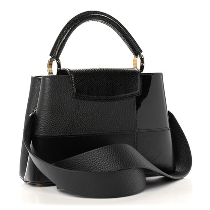 Louis Vuitton Taurillon Calfskin Karung Patchwork Capucines BB Black 3 of 9