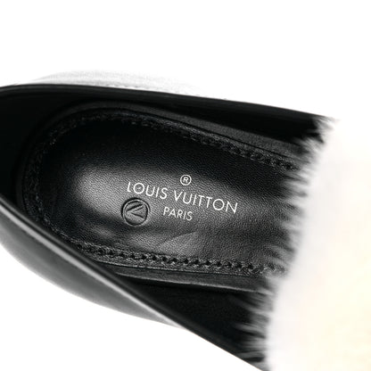 Louis Vuitton Calfskin Mink Upper Case Flat Loafer 37.5 Black 7 of 10