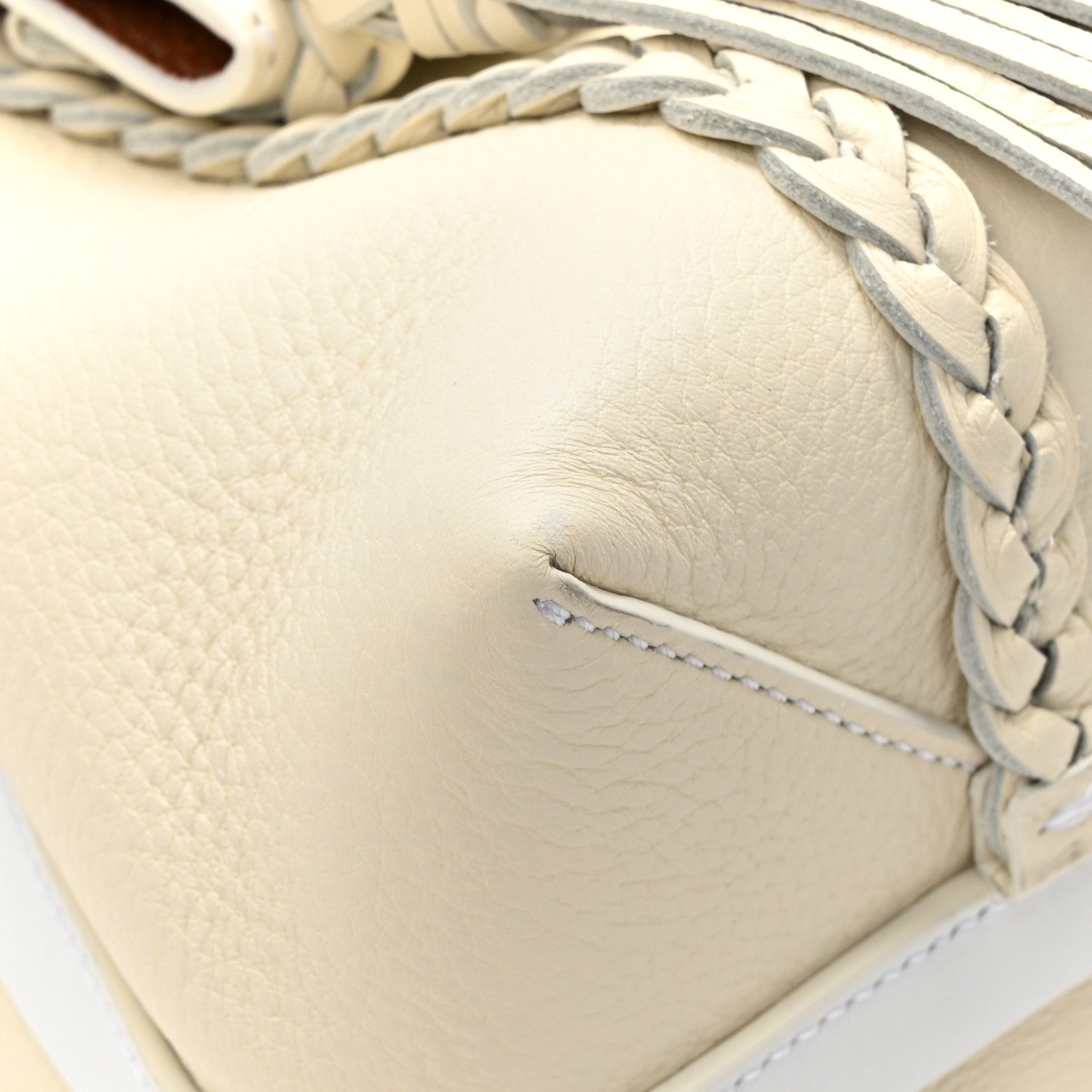 Chloe Grained Calfskin Medium Penelope Shoulder Bag White 10 of 11