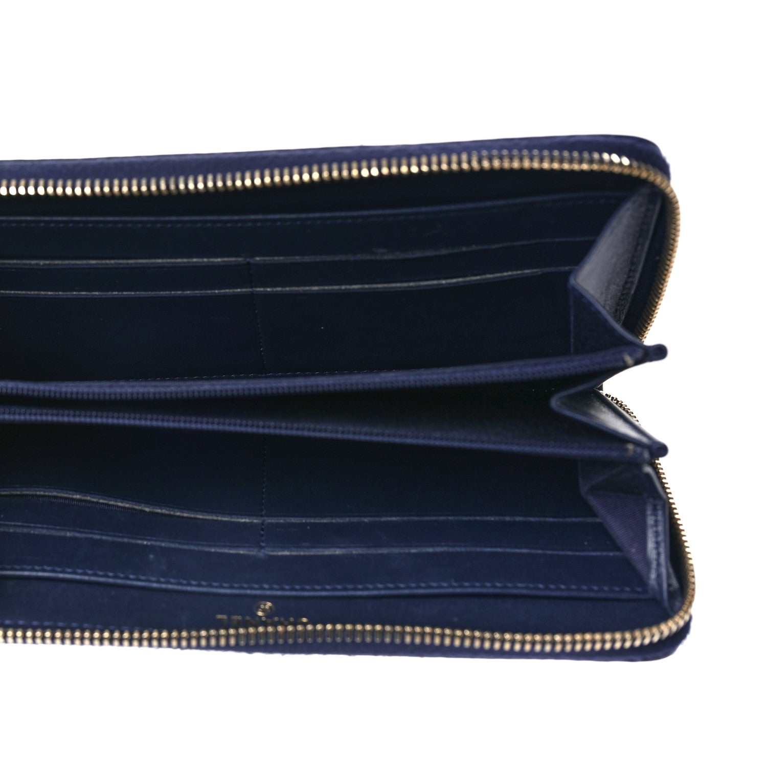 Chanel Tweed Snakeskin Quilted CC Filigree Zip Around Wallet Blue Multicolor 5 of 10