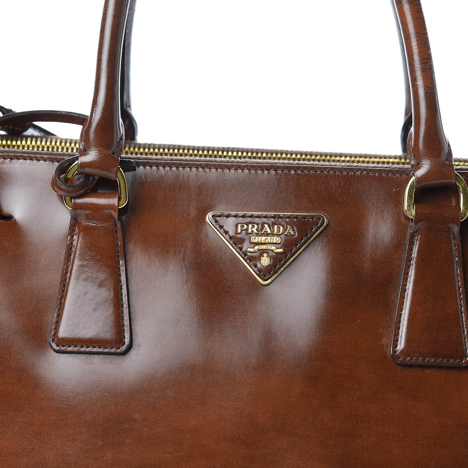 Prada Spazzolato Medium Galleria Double Zip Tote Tabacco Fume 15 of 18
