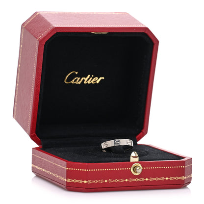 Cartier 18K White Gold 3.5mm LOVE Wedding Band Ring 51 5.75 4 of 5