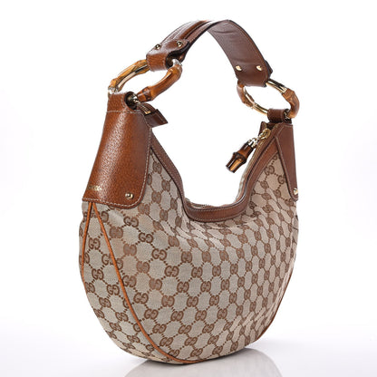 Gucci Monogram Bamboo Ring Hobo Brown 3 of 7