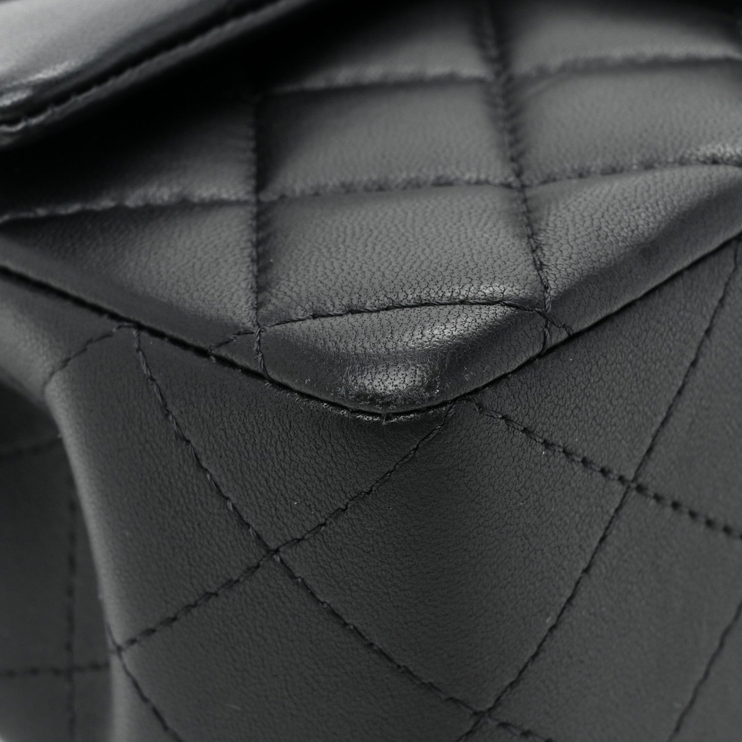 Chanel Lambskin Quilted Mini Top Handle Rectangular Flap Black 11 of 13