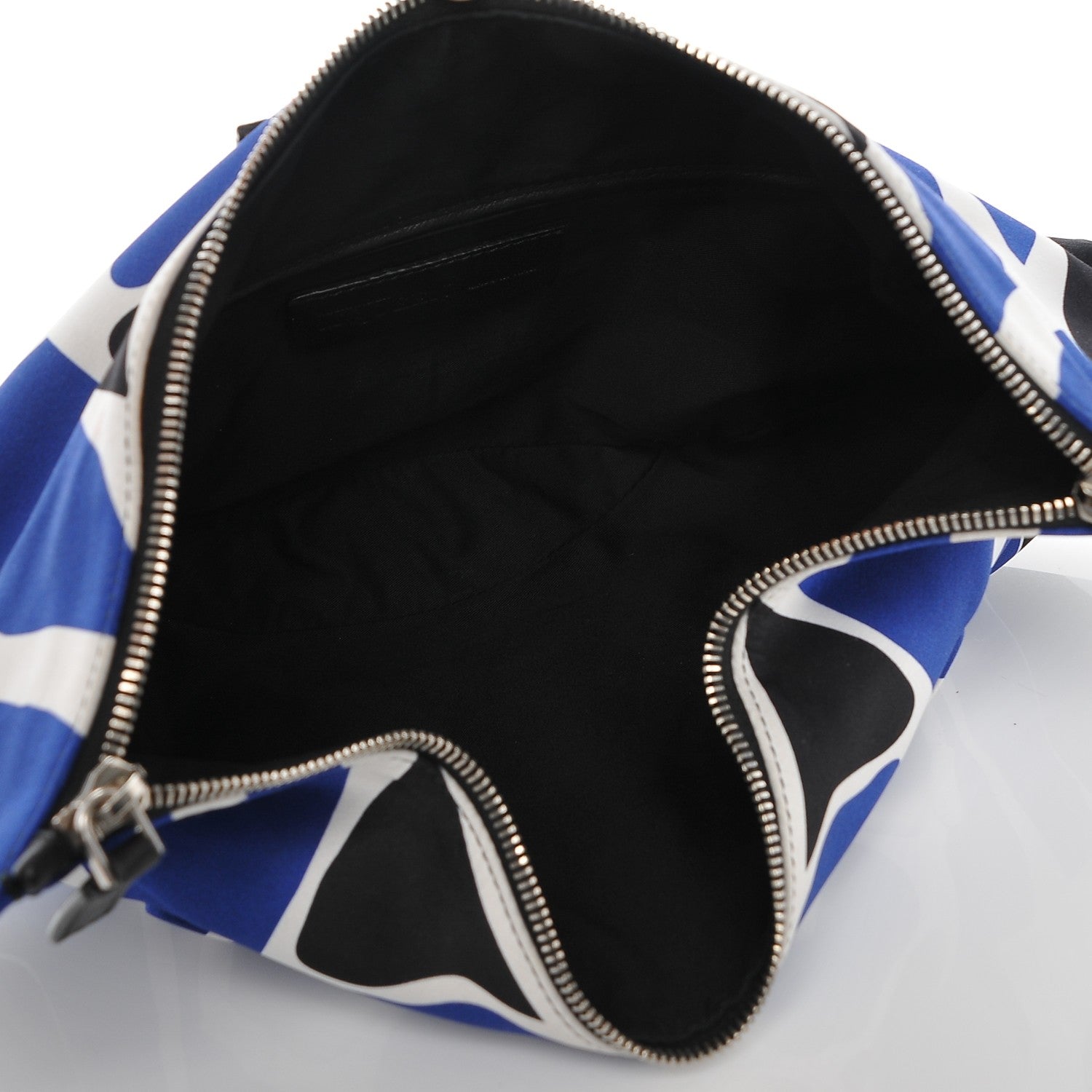 Alexander McQueen Silk Flower Collage De Manta Clutch Royal Blue Black 8 of 9