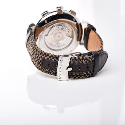 Louis Vuitton Stainless Steel Calfskin 44mm Tambour Regate Chronograph Automatic Watch Brown 5 of 8