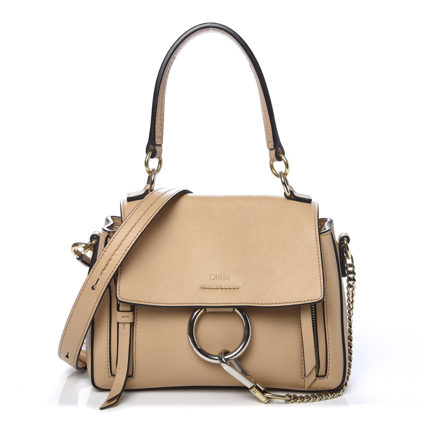 Calfskin Mini Faye Day Shoulder Bag Blush Nude