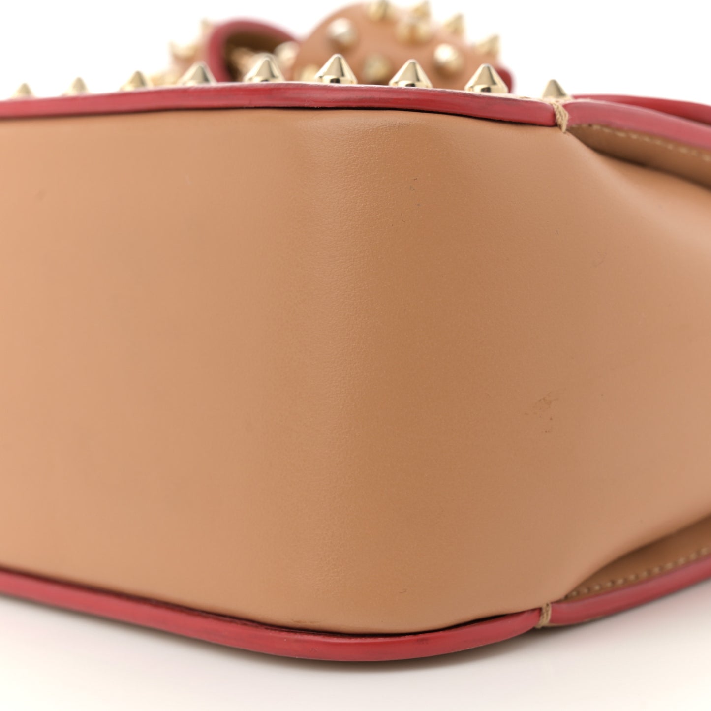 Calfskin Spikes Sweet Charity Shoulder Bag Biscuit