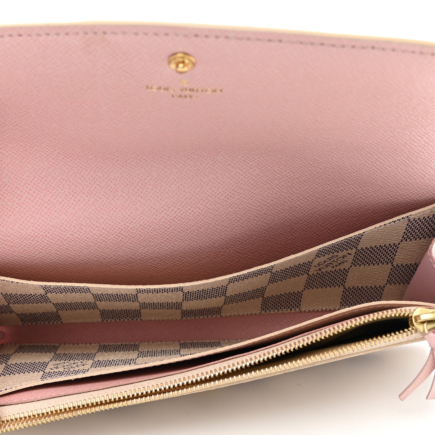 Damier Azur Emilie Wallet Rose Ballerine