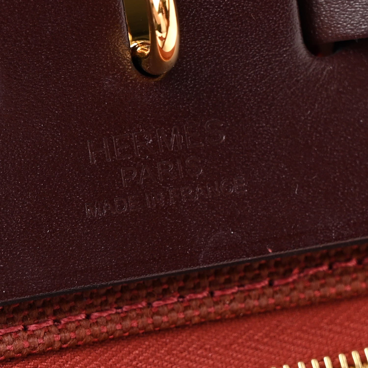Hermes Criss Viking Vache Hunter Herbag Zip Retourne 31 PM Ecru Brique Anemone Rouge Sellier 7 of 15