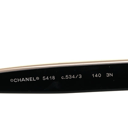 Chanel Acetate Logo Shield Sunglasses 5418 Black 7 of 8