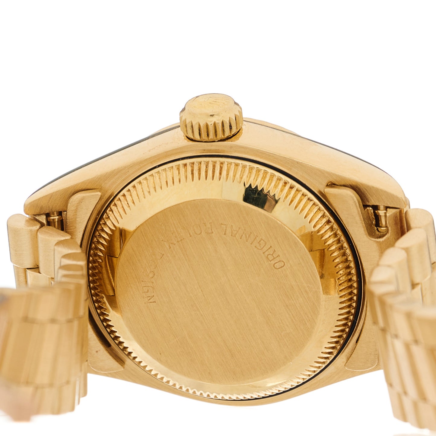 18K Yellow Gold 26mm Oyster Perpetual Datejust President Watch Champagne 69178