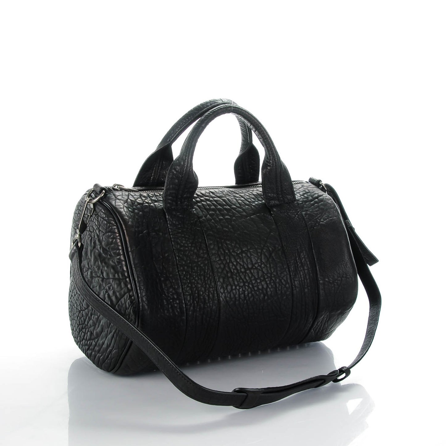 Pebbled Lambskin Rocco Black Nickel Hardware