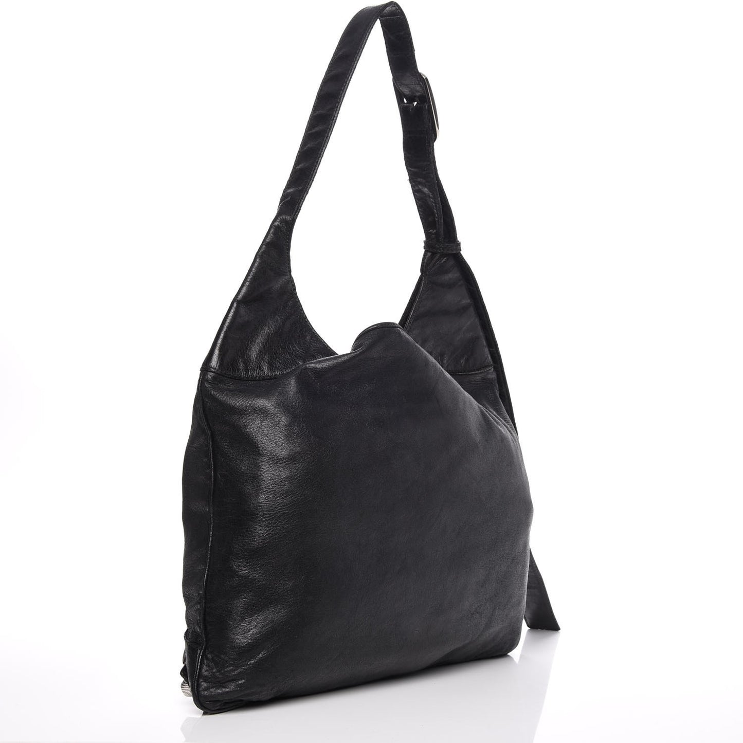Chevre Giant 21 Silver Hardware Besace Hobo Black