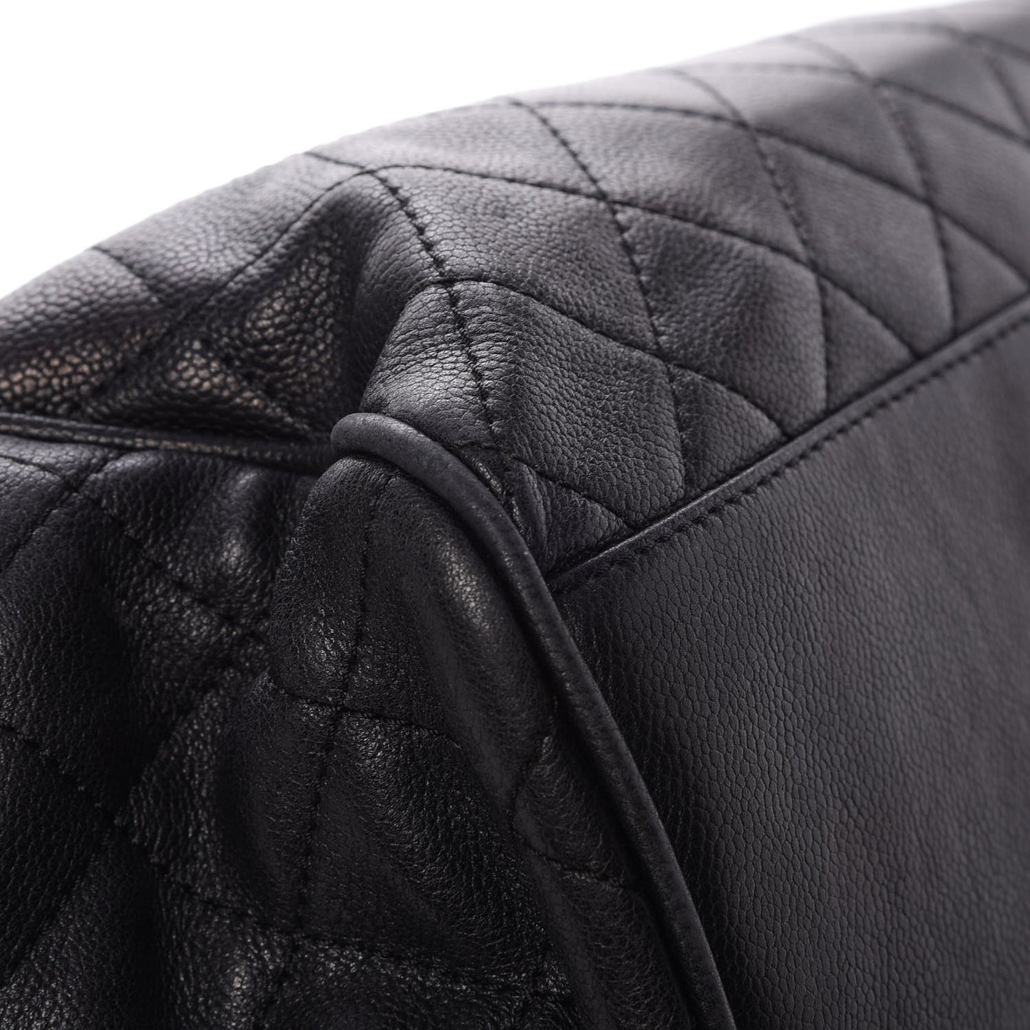 Caviar Quilted Timeless Accordion Flap Black