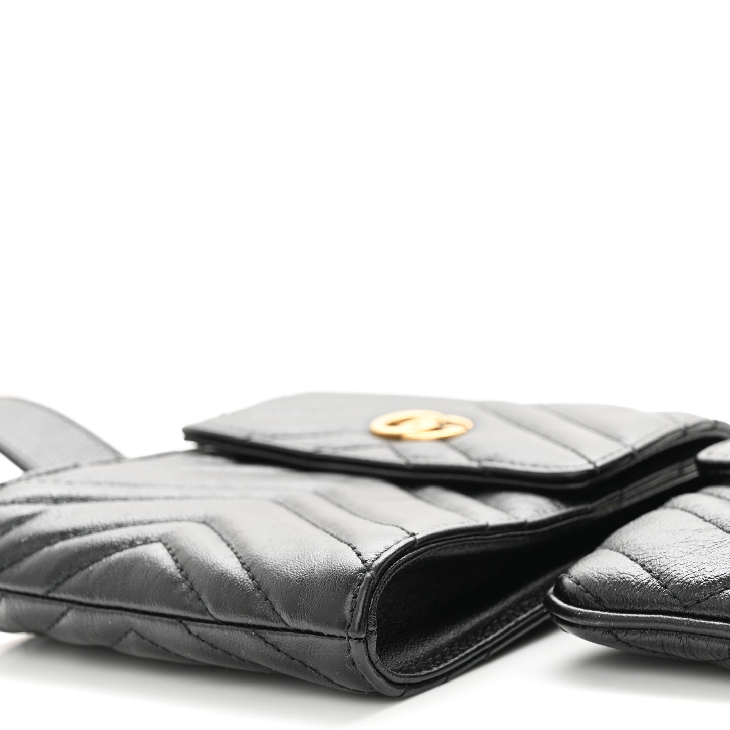 Calfskin Matelasse GG Marmont 2.0 Multi Belt Bag 85 34 Black
