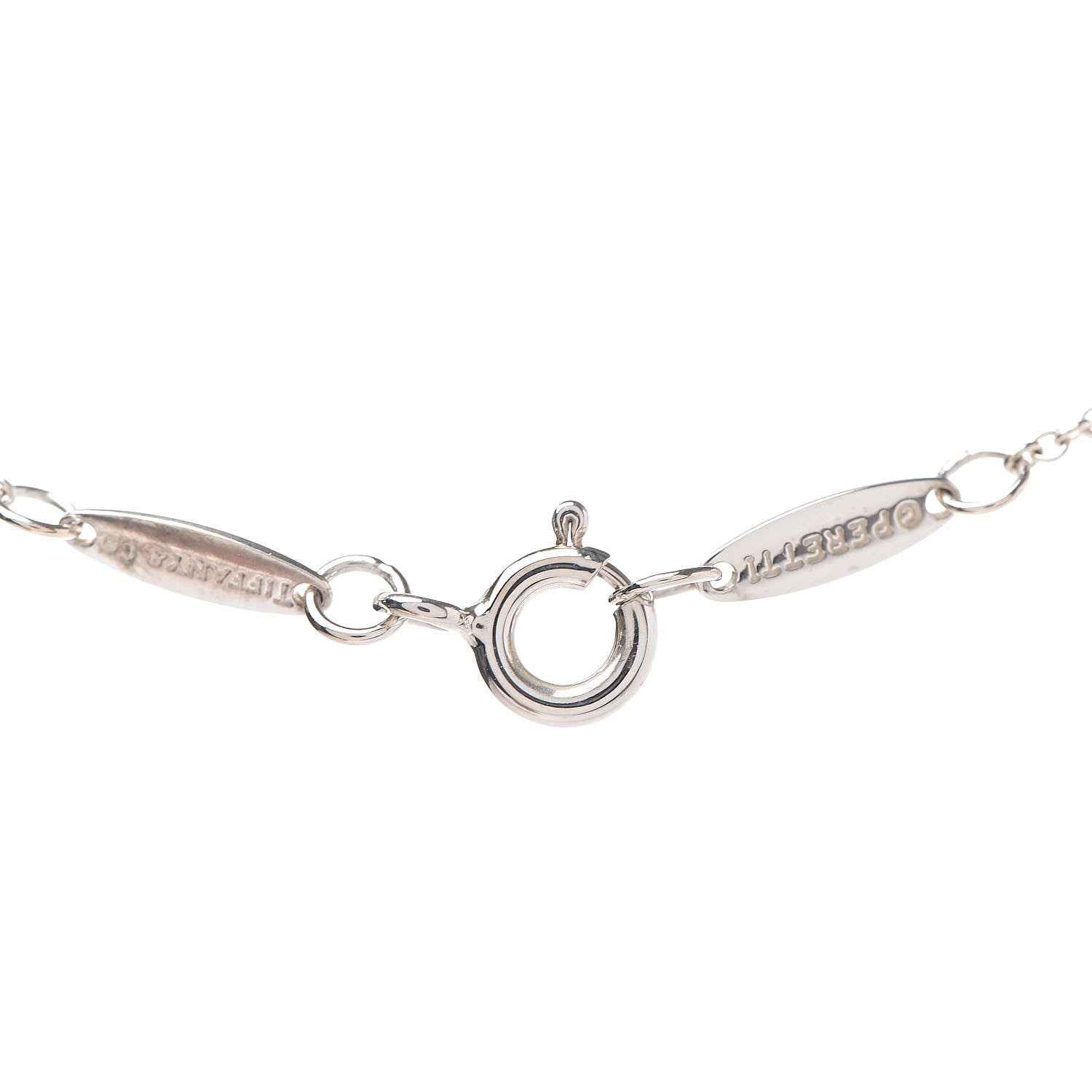Tiffany Sterling Silver Diamond .05ct Elsa Peretti Diamonds by the Yard Pendant Necklace 6 of 9