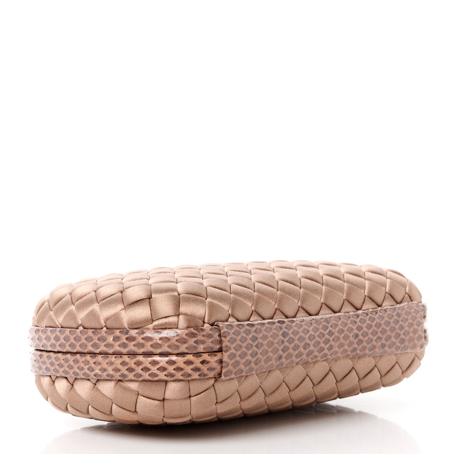 Bottega Veneta Satin Intreccio Impero Ayers Knot Clutch Blush 4 of 9