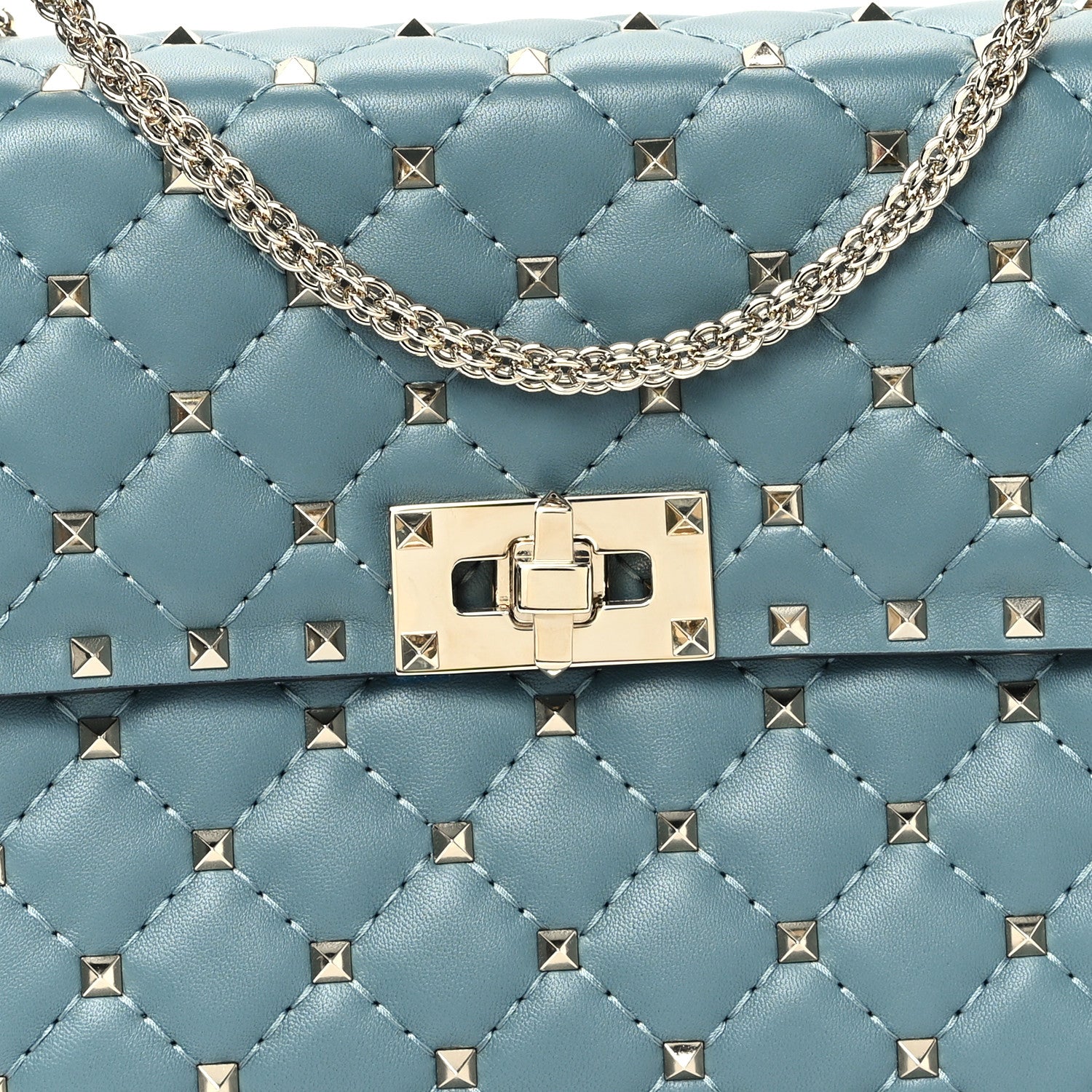 Valentino Garavani Nappa Medium Rockstud Spike Shoulder Bag Nube 7 of 10