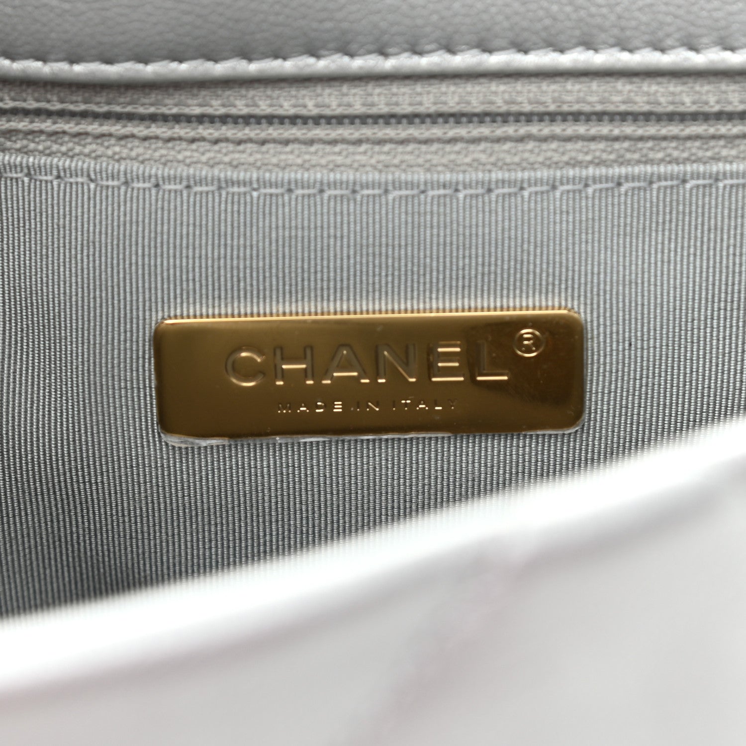 Chanel Metallic Goatskin Quilted Large Chanel 19 Flap Silver 6 of 11