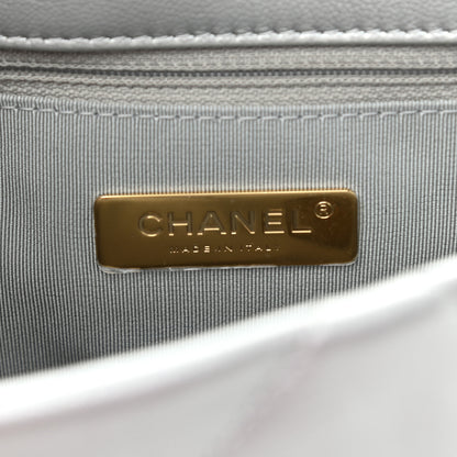 Chanel Metallic Goatskin Quilted Large Chanel 19 Flap Silver 6 of 11