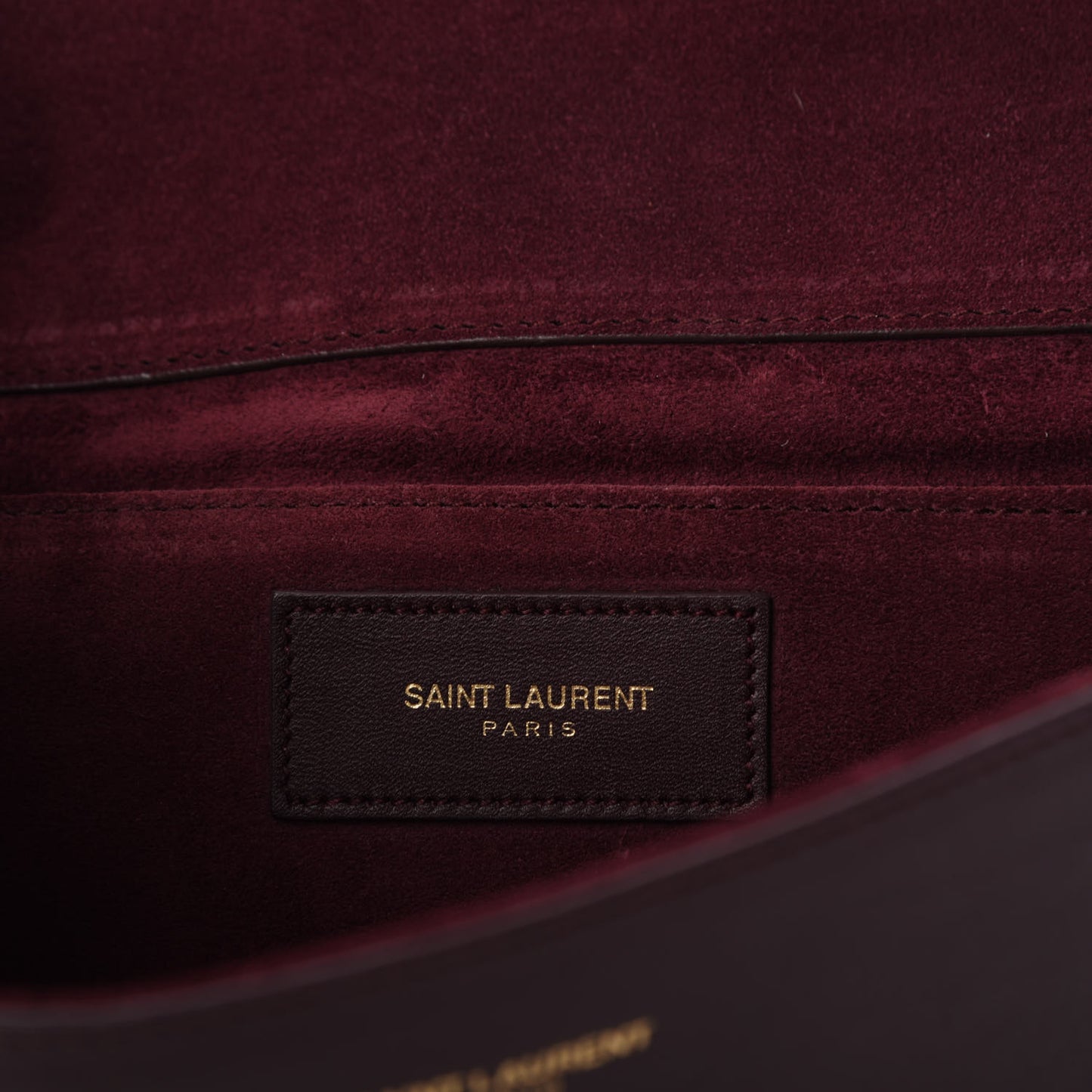 Calfskin Classic Y Ligne Clutch Bordeaux