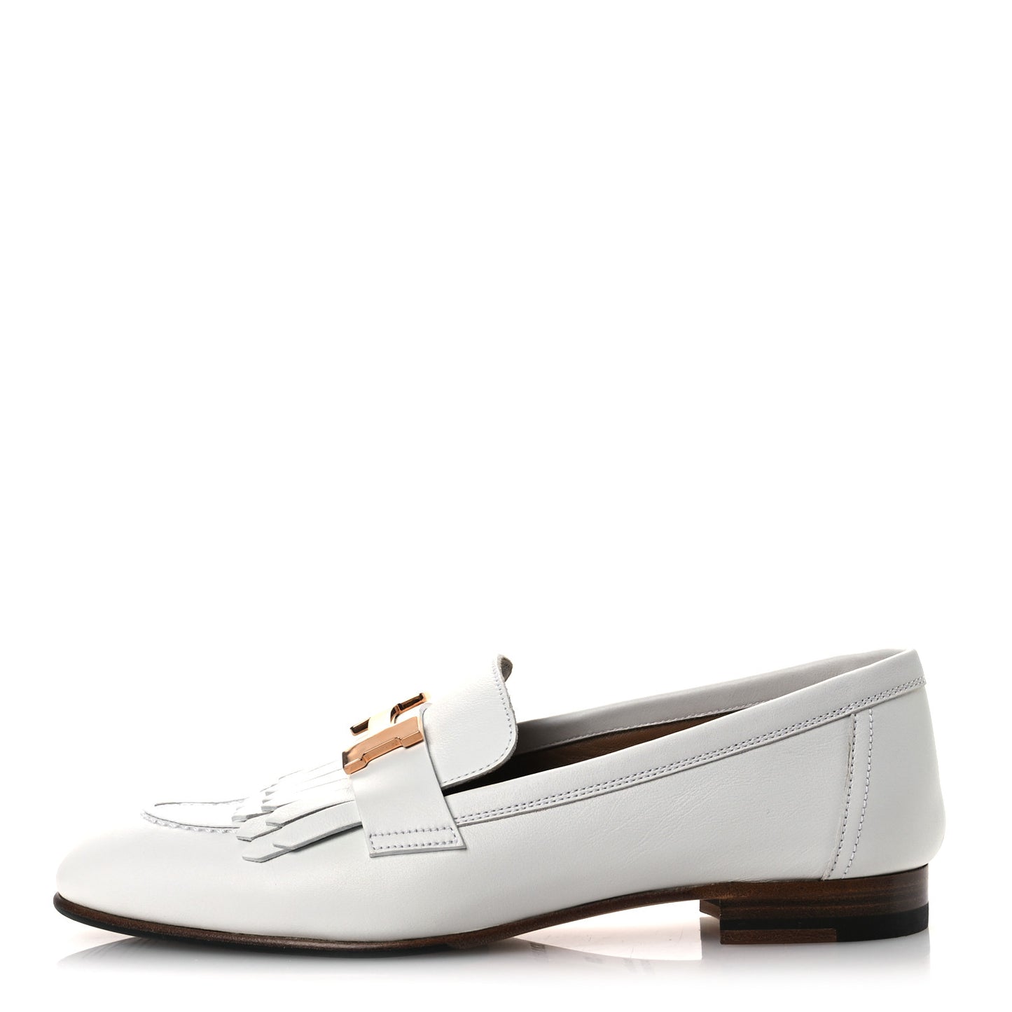 Calfskin Womens Royal Loafers 36 White