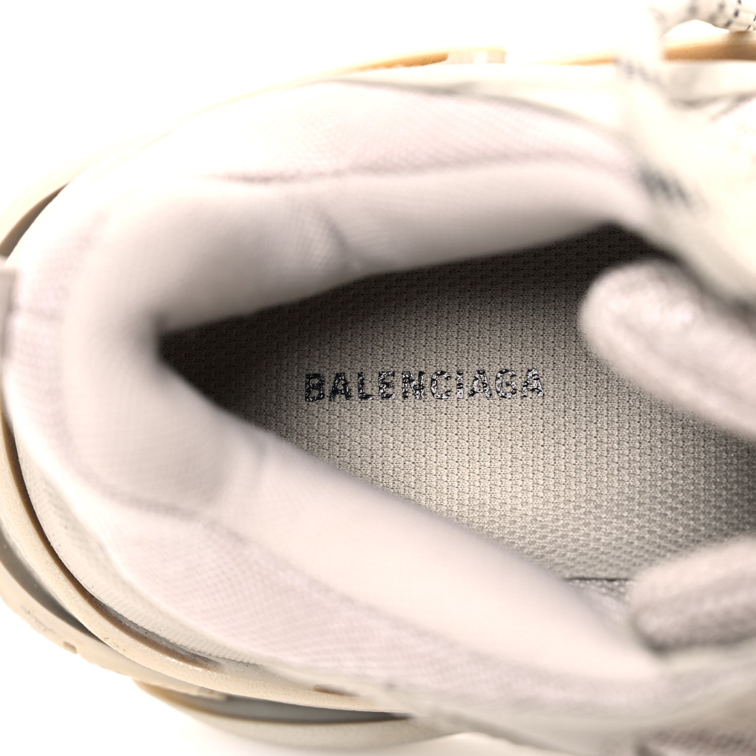 Balenciaga Fabric Mesh Womens Triple S Sneakers 37 Beige 9 of 9