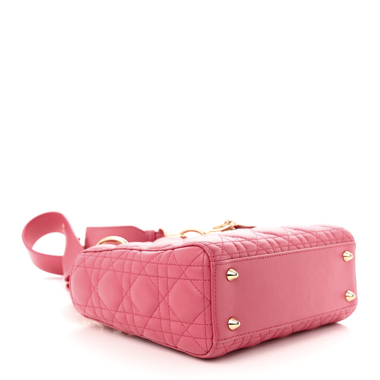 Lambskin Cannage Small My ABCDior Lady Dior Coral