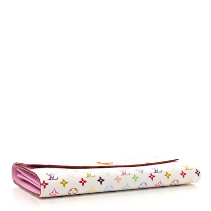 Louis Vuitton Monogram Multicolor Sarah Wallet White Litchi 4 of 8