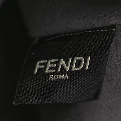 Fendi Chenille Vitello Seta Plexiglass FF Fendi O'Lock Zipper Anthracite Asfalto 6 of 8